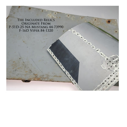 P-51 & F-16 - American Evolution Canvas | INCLUDES: Fuselage Panel & Access Door Relics