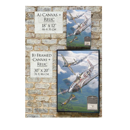 P-51 Mustang - Twilight Tear Canvas | INCLUDES: Wing Fragment