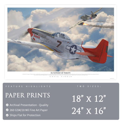 P-51 Mustang - Tuskegee Airmen Red Tails In Support of Varsity Canvas | INCLUDES: Skin Relic