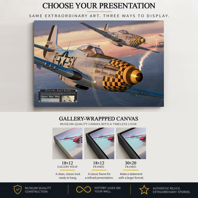 Gallery-wrapped canvas artwork