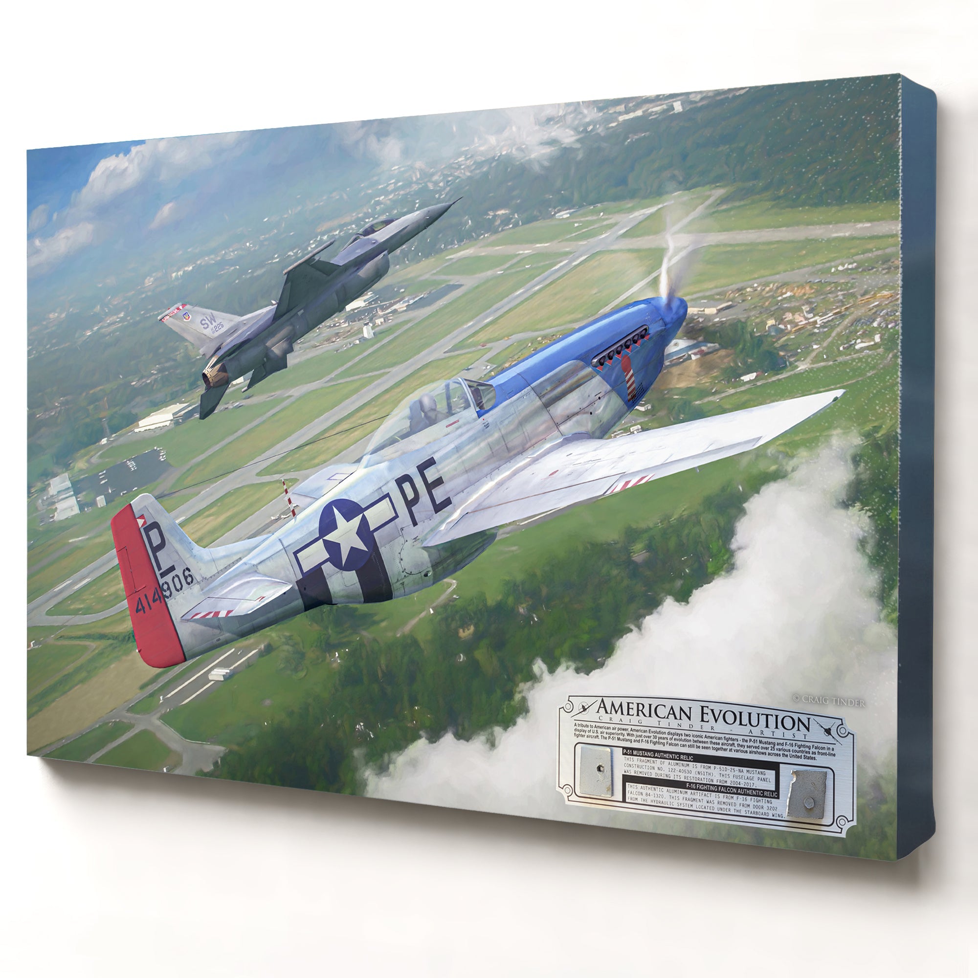 P-51 & F-16 American Evolution | Relic Art – Aces In Action