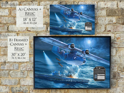 Moonlit Nemesis - PBY-5A Catalina Canvas | INCLUDES: Control Surface Fabric Piece