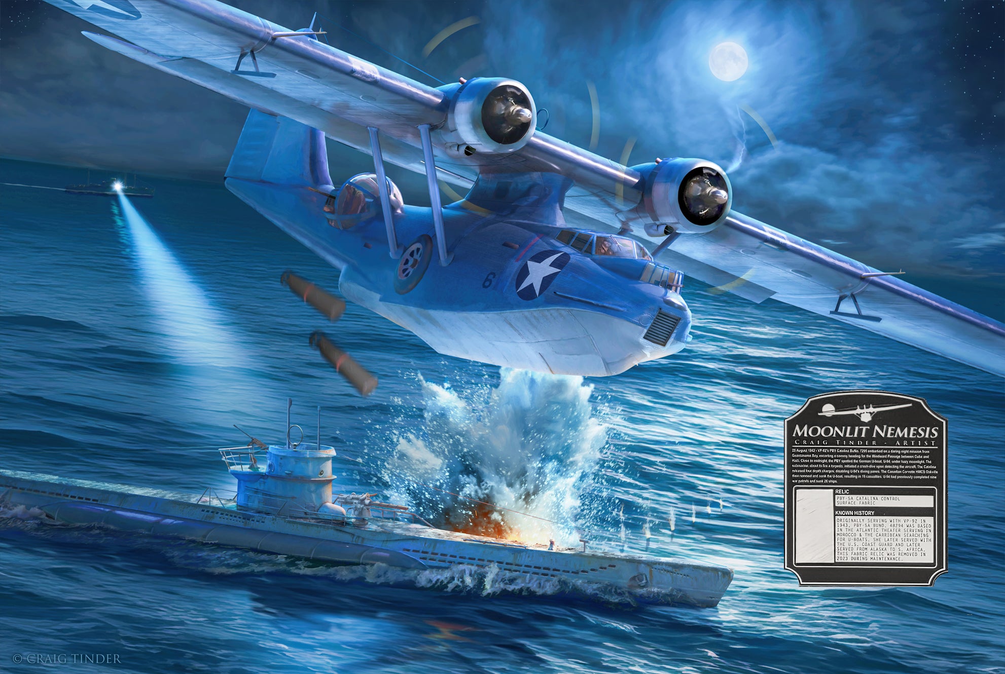Pby Pics PBY Catalina - Moonlit Nemesis Canvas | INCLUDES: Control Surface Fabr ...
