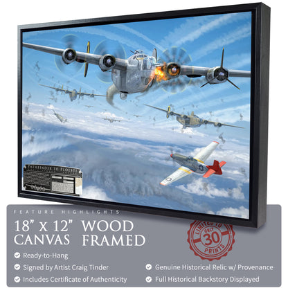 B-24 Liberator - Pathfinder to Ploesti Canvas | INCLUDES: Cowl Flap Relic