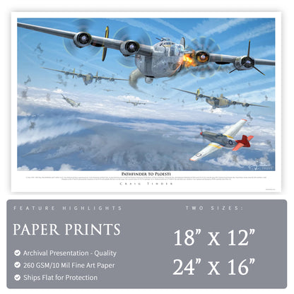 B-24 Liberator - Pathfinder to Ploesti Canvas | INCLUDES: Cowl Flap Relic