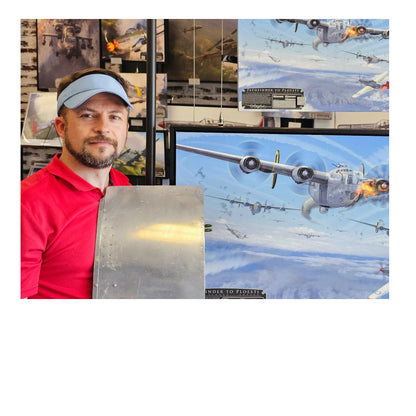 B-24 Liberator - Pathfinder to Ploesti Canvas | INCLUDES: Cowl Flap Relic