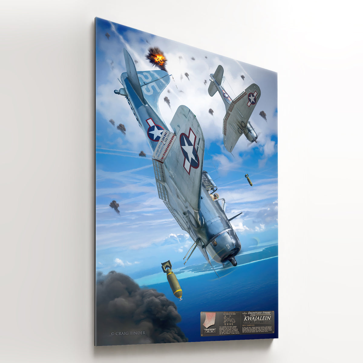 SBD Dauntless - Dauntless Over Kwajalein | INCLUDES: Dive Brake Relic