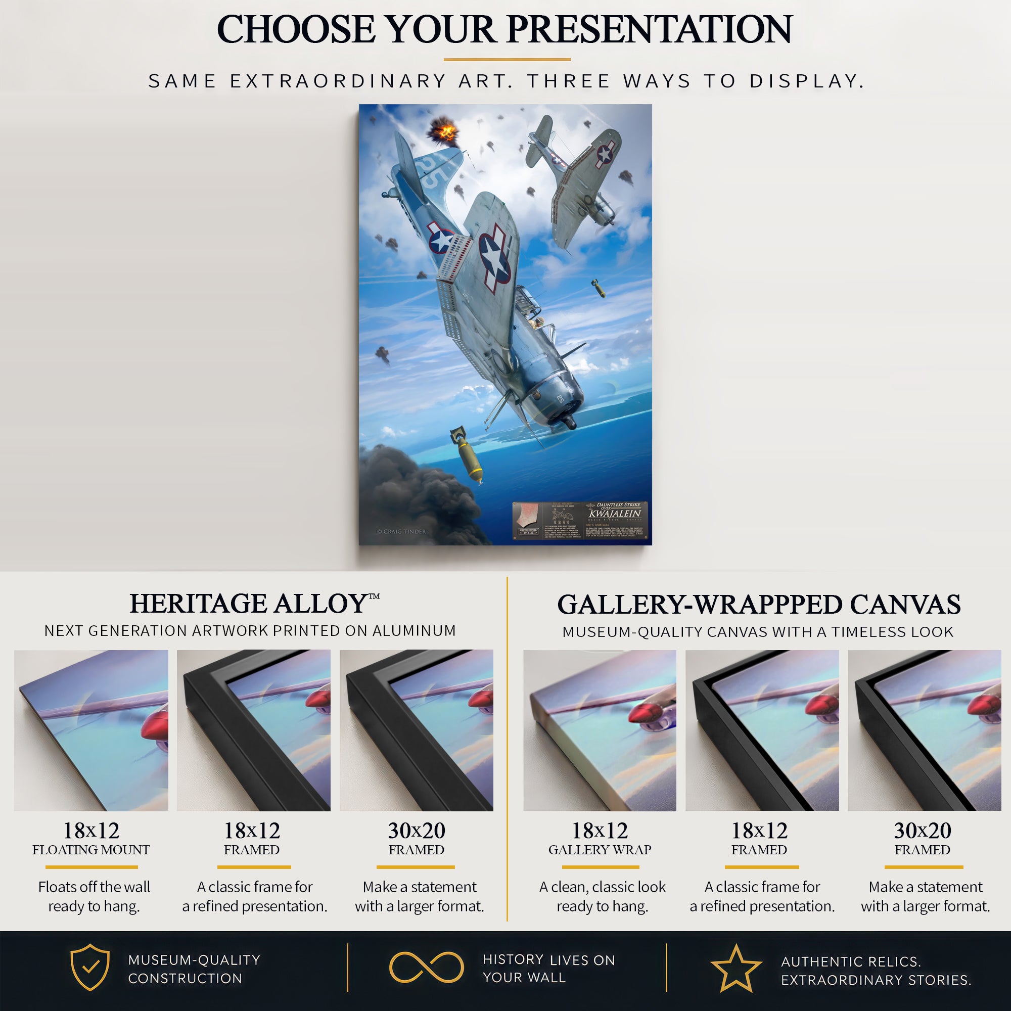 SBD Dauntless Dauntless Over Kwajalein | Relic Art – Aces In Action