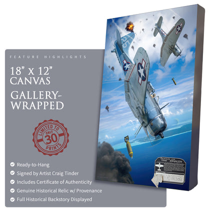 SBD Dauntless - Dauntless Over Kwajalein | INCLUDES: Dive Brake Relic
