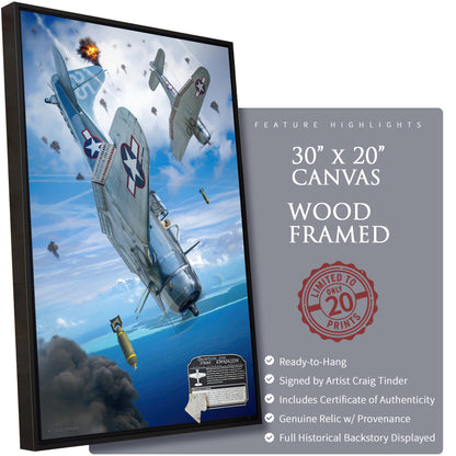 SBD Dauntless - Dauntless Over Kwajalein | INCLUDES: Dive Brake Relic