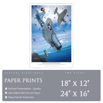 SBD Dauntless - Dauntless Over Kwajalein | INCLUDES: Dive Brake Relic