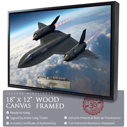 SR-71 Blackbird - Super Skater Canvas | INCLUDES: Titanium SR-71 Relic