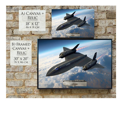 SR-71 Blackbird - Super Skater Canvas | INCLUDES: Titanium SR-71 Relic
