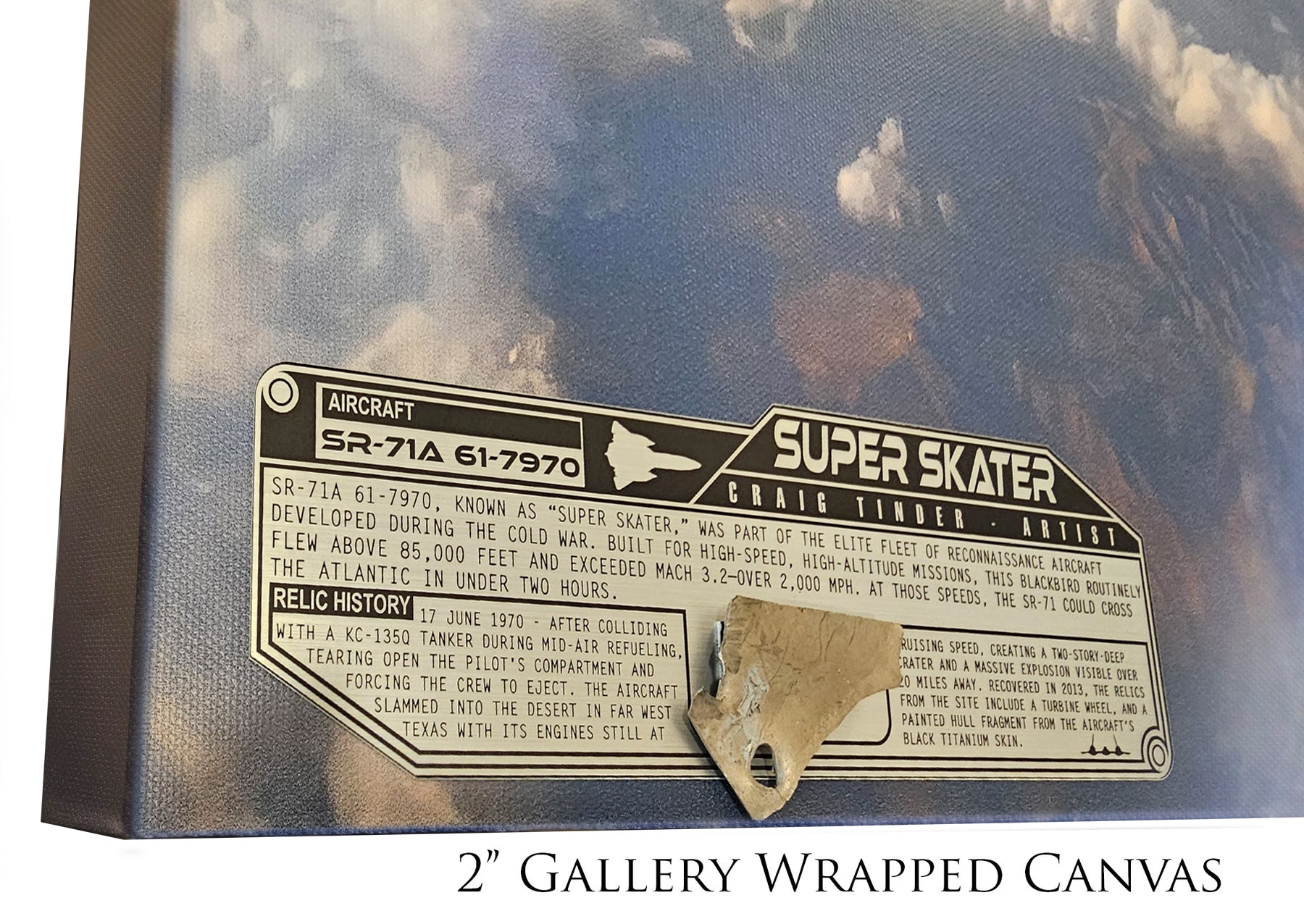 Super Skater - SR-71A Blackbird Canvas | INCLUDES: Titanium SR-71 Relic