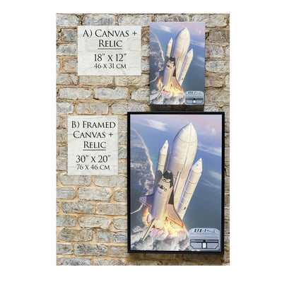 Space Shuttle Columbia - STS-1 Canvas | INCLUDES: Insulation Liner Piece