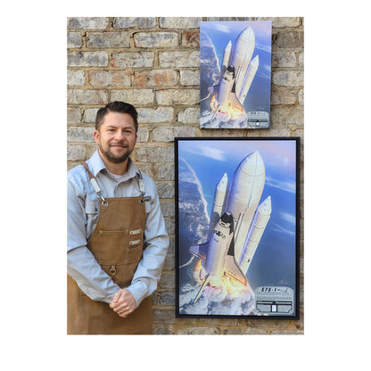 Space Shuttle Columbia - STS-1 Canvas | INCLUDES: Insulation Liner Piece