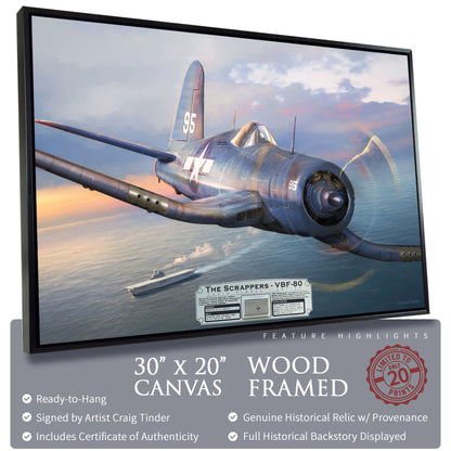 FG-1D Corsair - The Scrappers Canvas | INCLUDES: Wing Relic