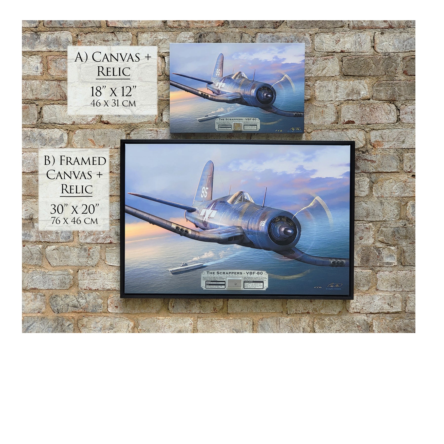 FG-1D Corsair - The Scrappers Canvas | INCLUDES: Wing Relic
