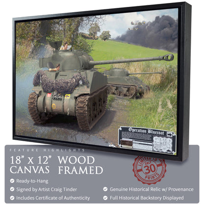 Sherman Tank - Operation Bluecoat Canvas | INCLUDES: Latch Cover Relic