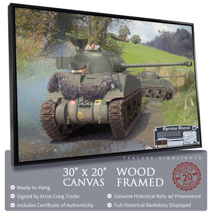 Sherman Tank - Operation Bluecoat Canvas | INCLUDES: Latch Cover Relic