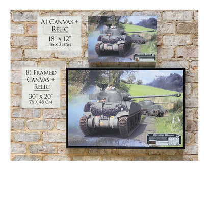 Sherman Tank - Operation Bluecoat Canvas | INCLUDES: Latch Cover Relic