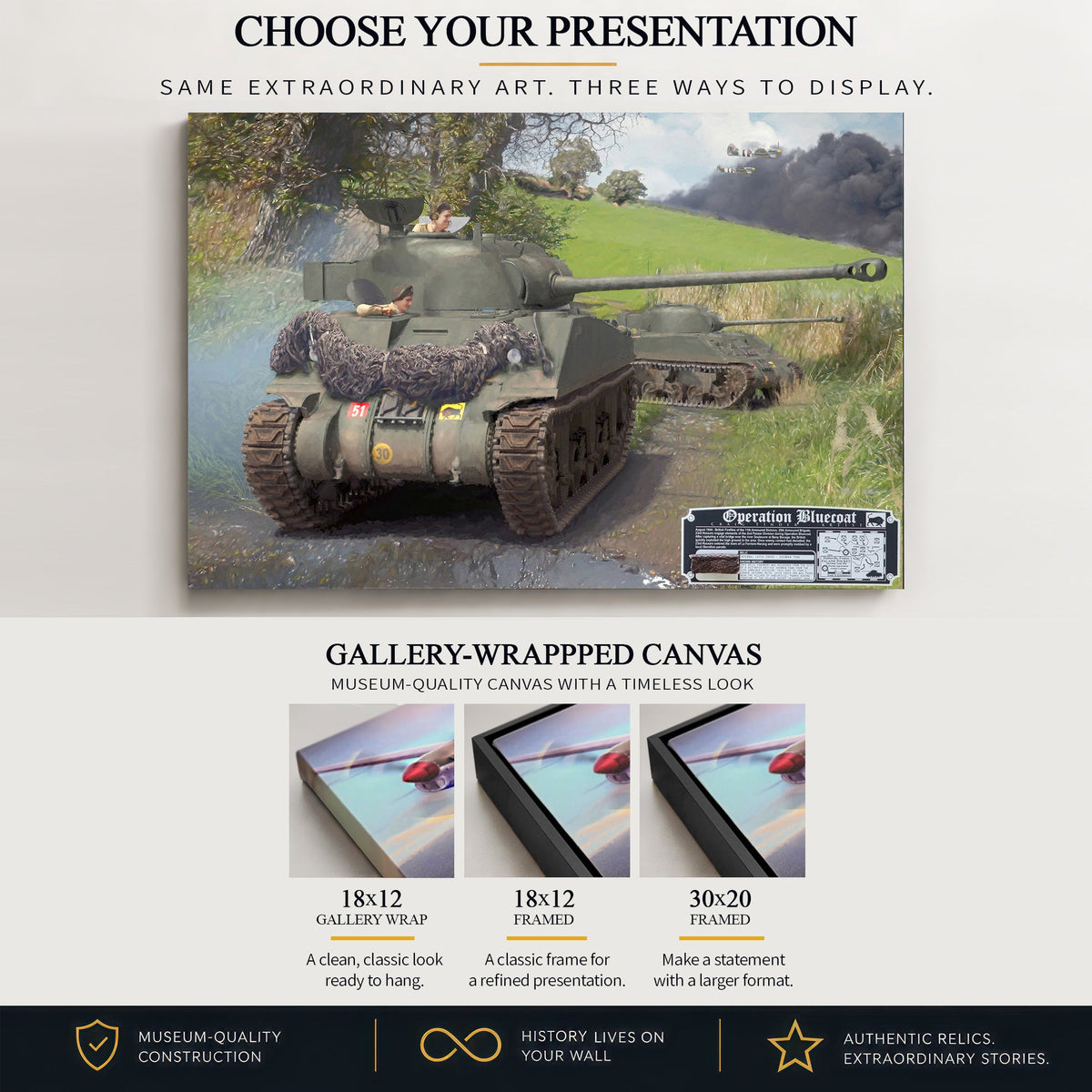 Gallery-wrapped canvas artwork