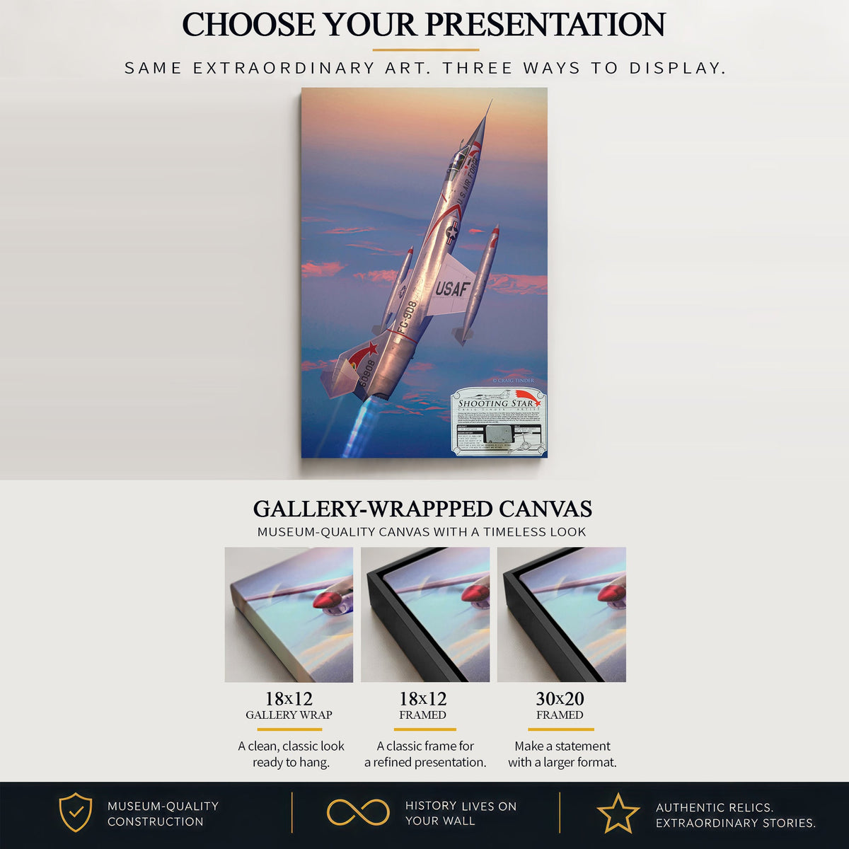 F-104 Starfighter Shooting Star gallery-wrapped canvas