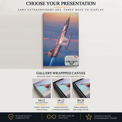 F-104 Starfighter Shooting Star gallery-wrapped canvas
