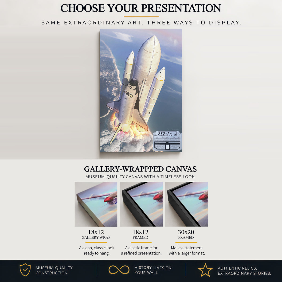Space Shuttle Columbia - STS-1 | INCLUDES: Insulation Liner Piece