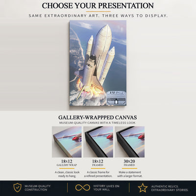 Space Shuttle Columbia - STS-1 | INCLUDES: Insulation Liner Piece