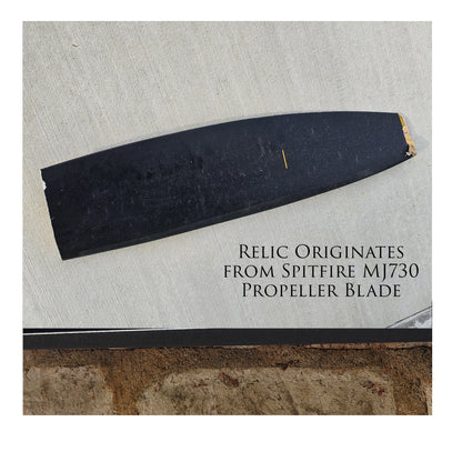 Spitfire Mk IXe - The CO's Query - Framed Canvas | INCLUDES: Wood Propeller Relic