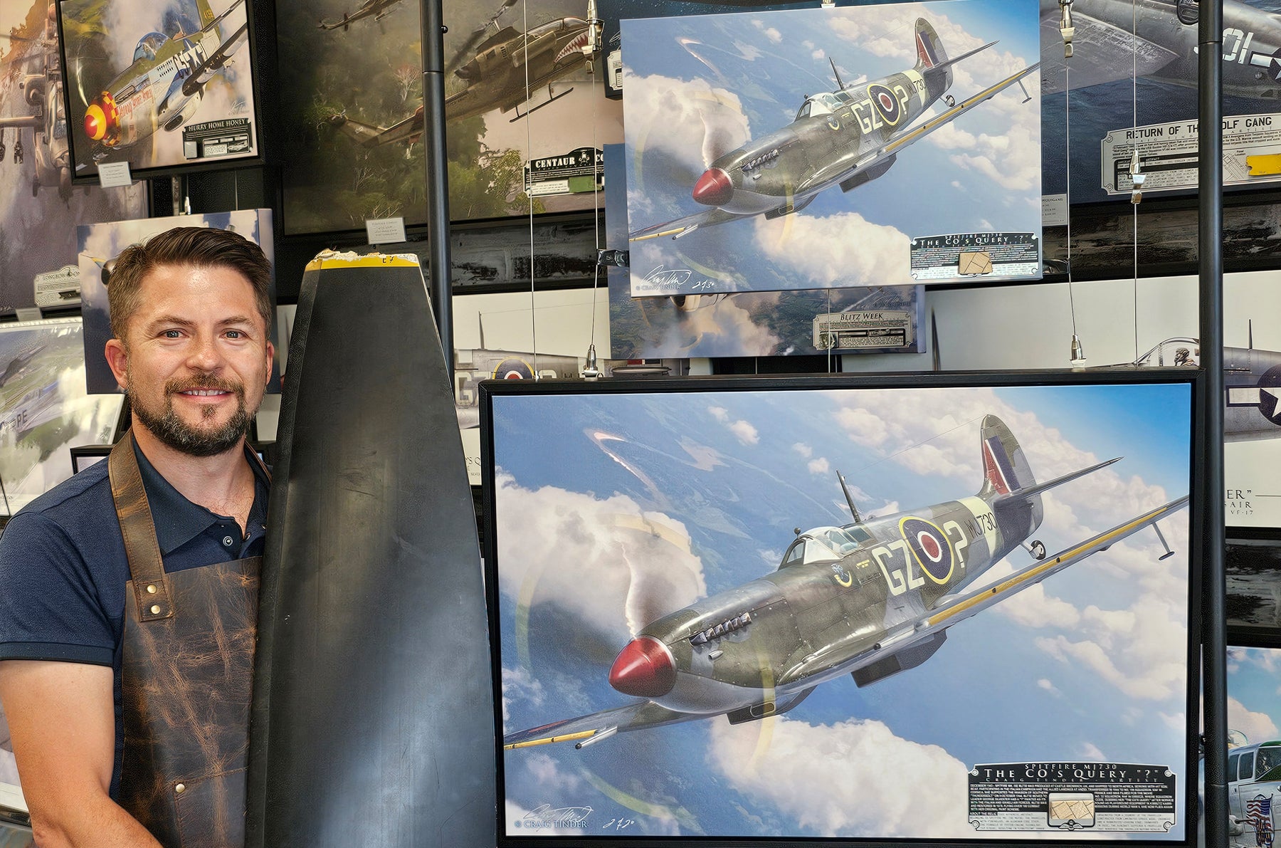 The CO's Query - Spitfire Mk IX Canvas | INCLUDES: Propeller Piece