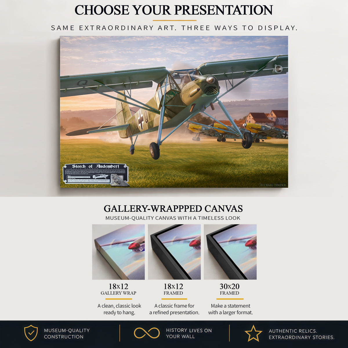 Fieseler Storch - Storch of Audembert | INCLUDES: Aluminum Fuselage Relic