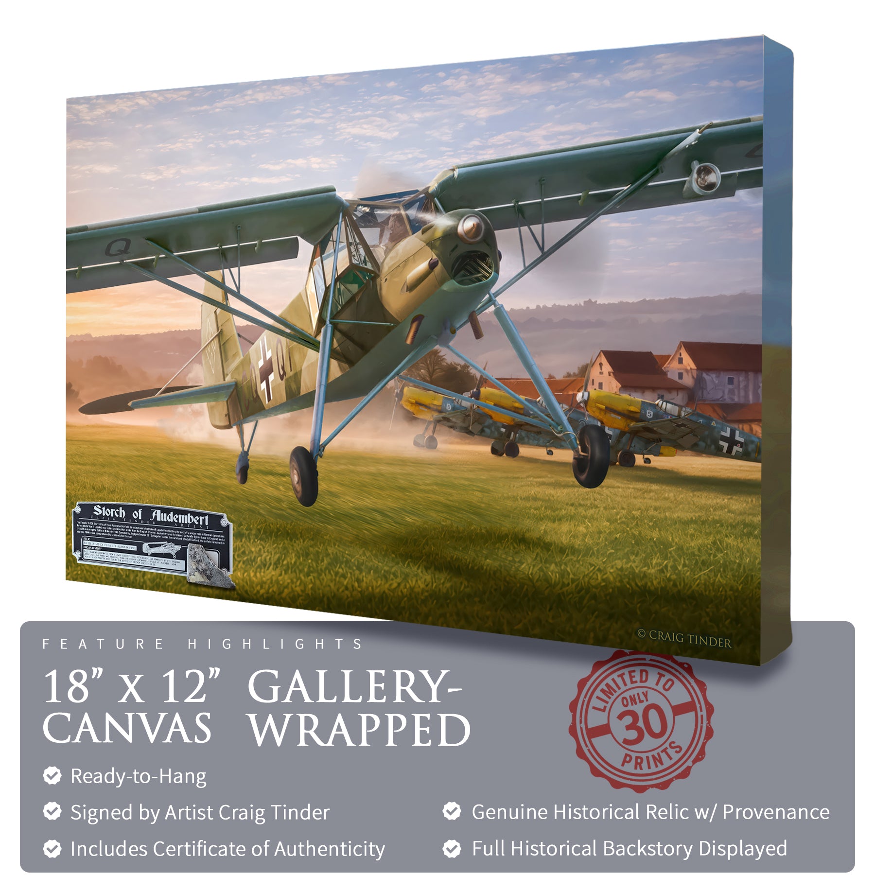 Fieseler Storch - Storch of Audembert | INCLUDES: Aluminum Fuselage Relic