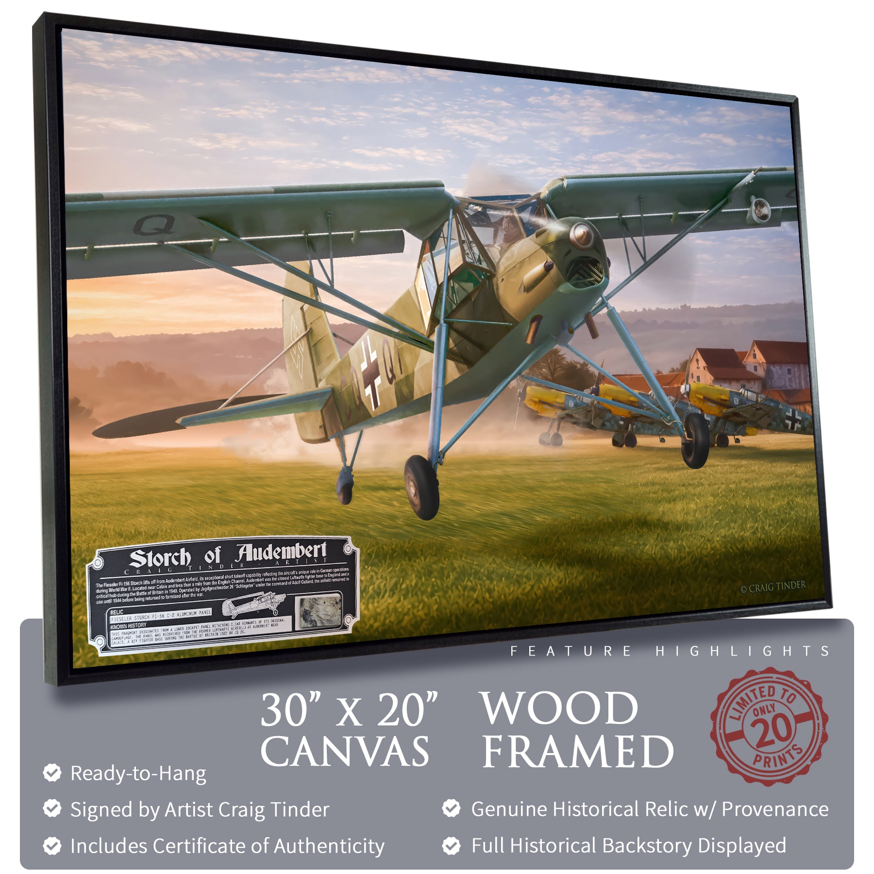 Fieseler Storch - Storch of Audembert | INCLUDES: Aluminum Fuselage Relic