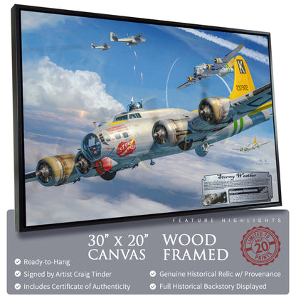 B-17 Flying Fortress - Stormy Weather Canvas | INCLUDES: Wing Skin Fragment