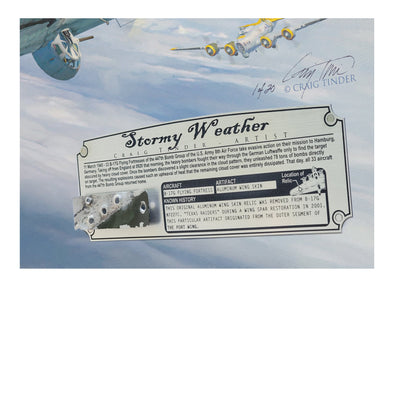 B-17 Flying Fortress Stormy Weather historical relic material