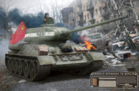 Konev's Approach to Berlin - T-34-85 Soviet Tank Canvas with T-34-85 Relic