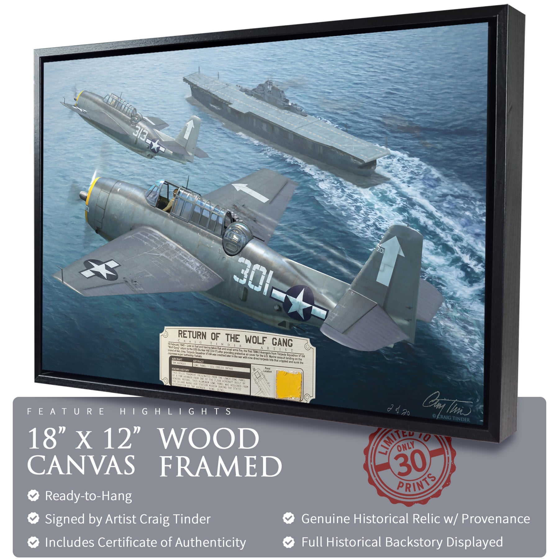 TBM Avenger - Return of the Wolf Gang Canvas | INCLUDES: Oil Cooler Intake Piece