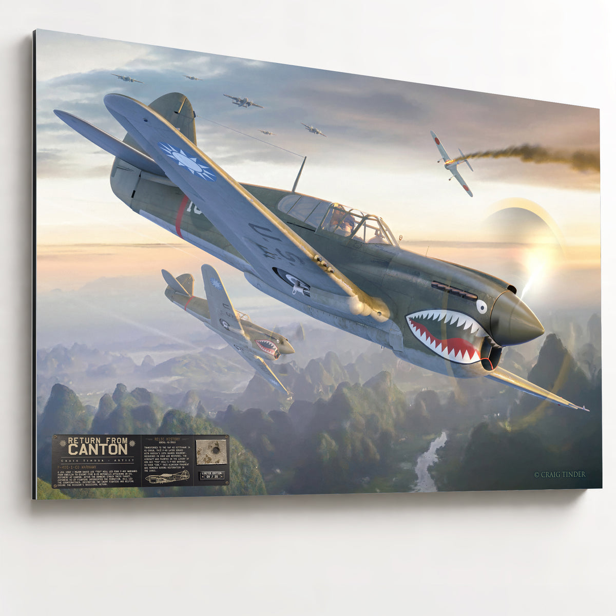 P-40 Warhawk - Return from Canton | INCLUDES: Skin Fragment