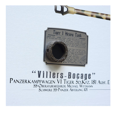 Tiger I Tank - Michael Wittmann Framed Canvas | INCLUDES: Track Link Pin Relic