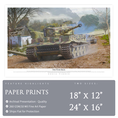 Tiger I Tank - The Push Back Canvas | INCLUDES: Engine Storage Tank Fragment