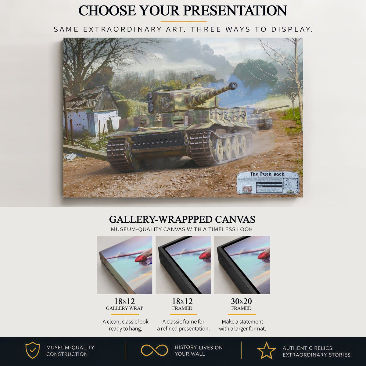 Gallery-wrapped canvas artwork