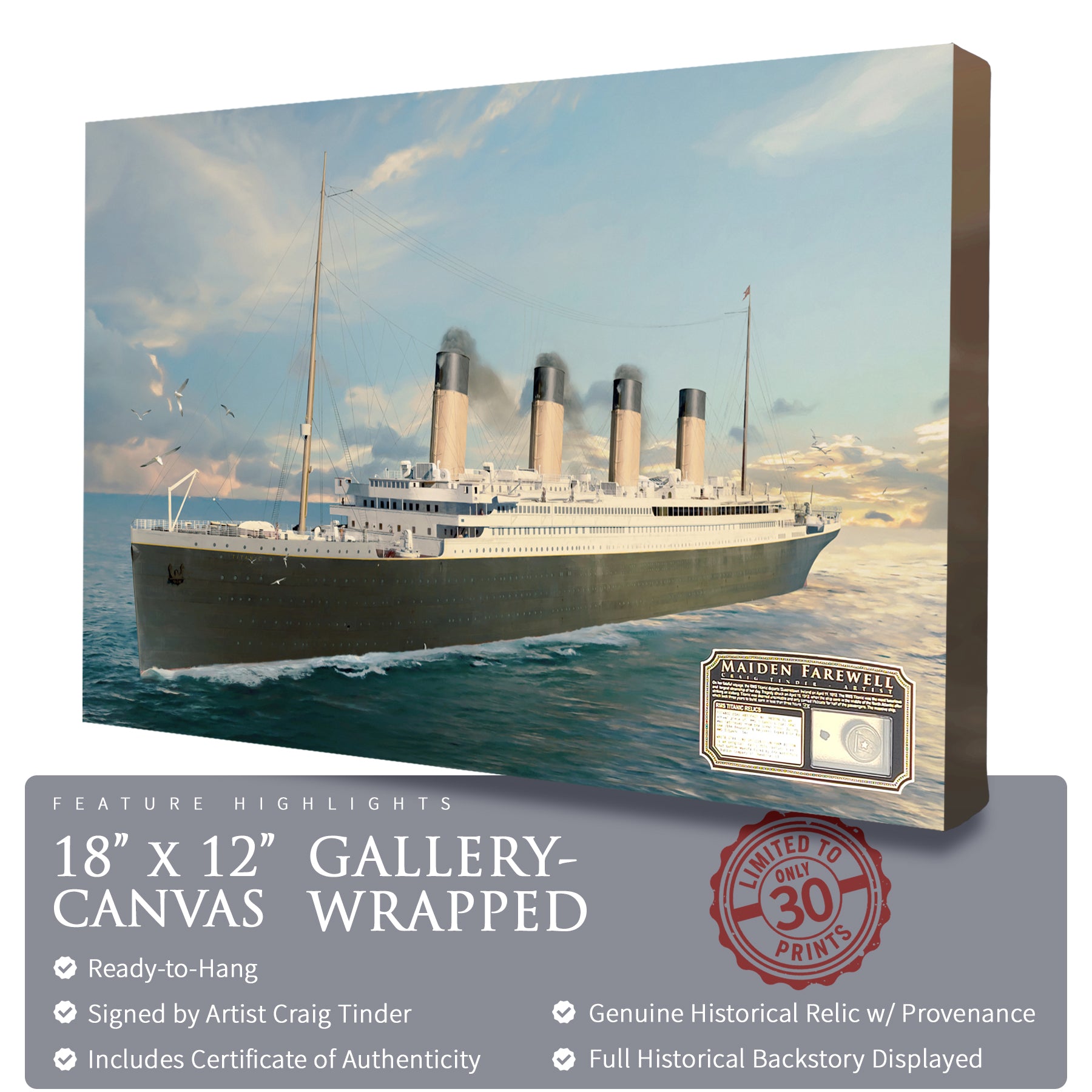 Titanic - Maiden Farewell Canvas | INCLUDES: Titanic Coal