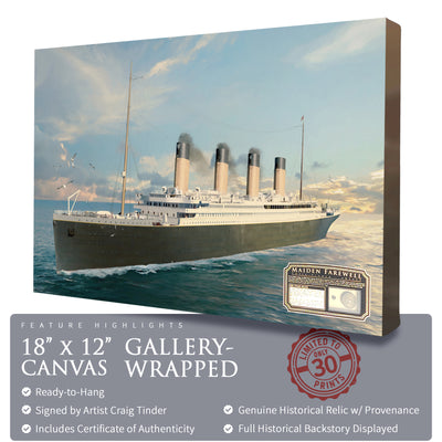 Titanic - Maiden Farewell historical relic artwork by Craig Tinder