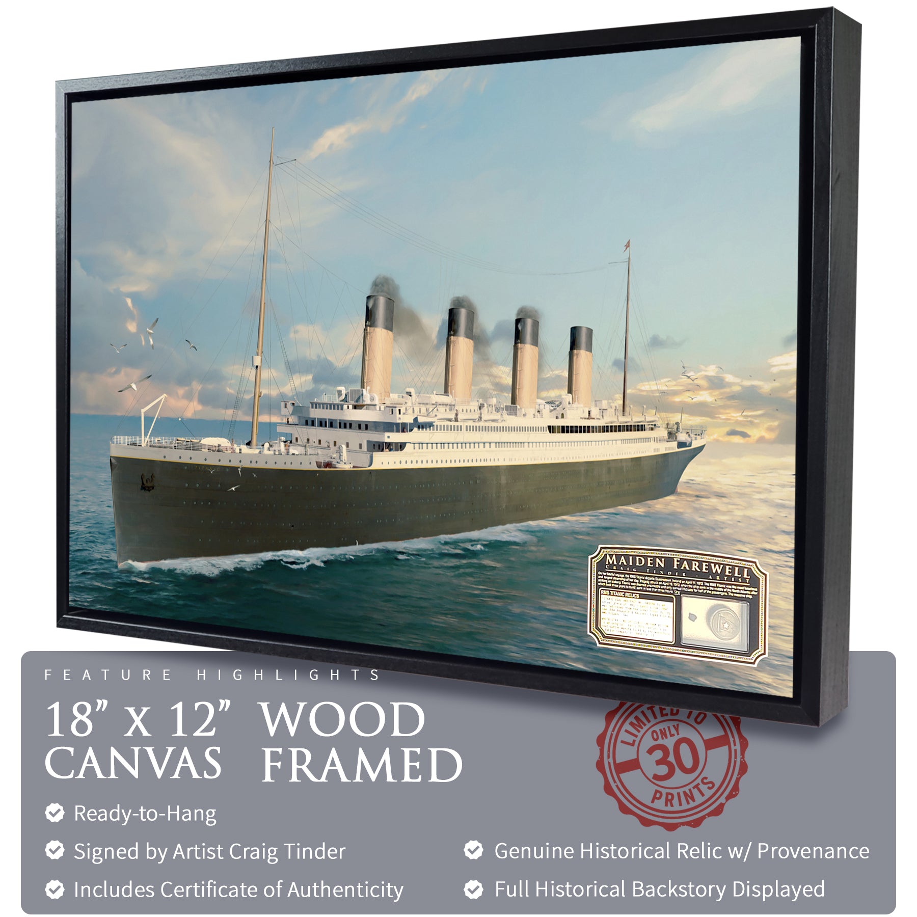 Titanic - Maiden Farewell Canvas | INCLUDES: Titanic Coal