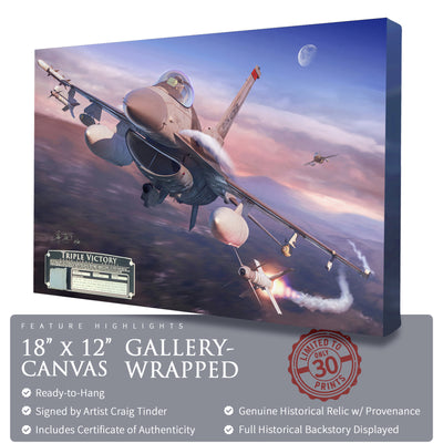 F-16 Viper - Triple Victory historical relic artwork by Craig Tinder