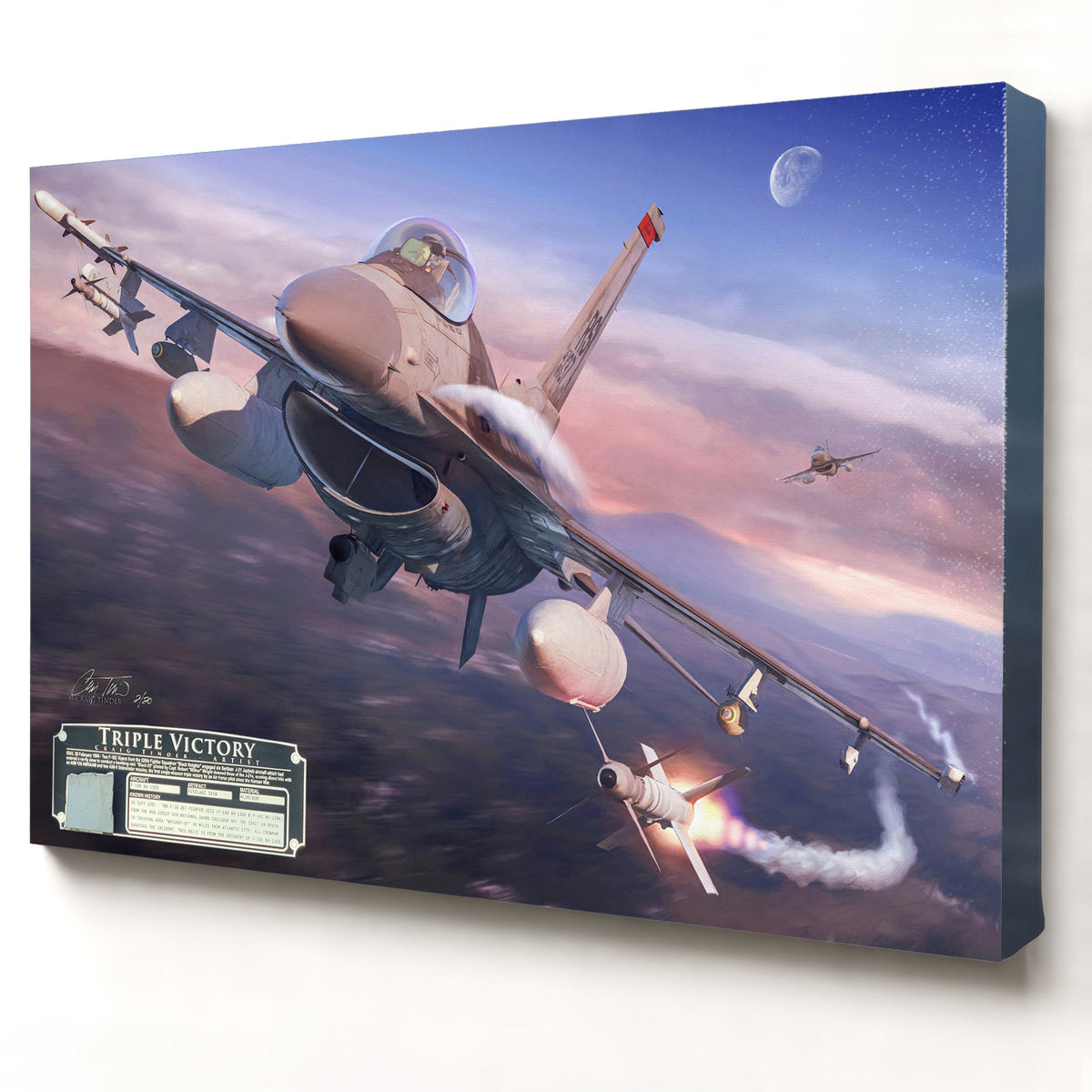 F-16 Viper Triple Victory relic artwork by Craig Tinder