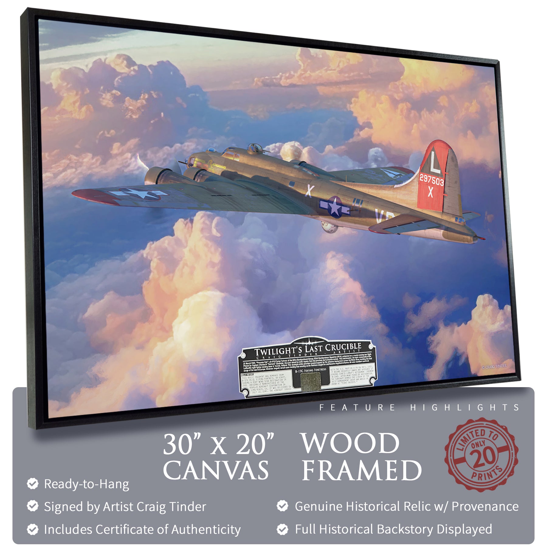 B-17 Flying Fortress - Twilight's Last Crucible Canvas | INCLUDES: Skin Fragment