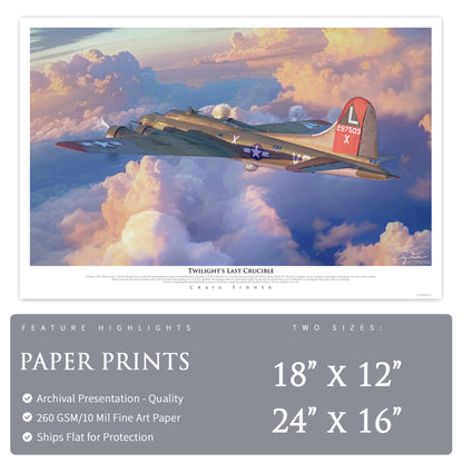 B-17 Flying Fortress - Twilight's Last Crucible Canvas | INCLUDES: Skin Fragment